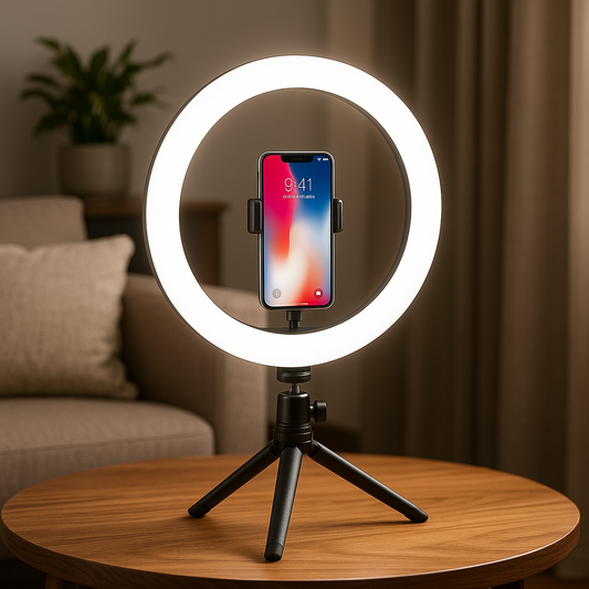 ring light 26 cm

anneau lumineux 26 cm

ring light avec trépied

éclairage LED photo

lampe selfie smartphone

ring light smartphone

anneau lumineux pour vidéo

éclairage maquillage LED

trépied support smartphone

ring light universelle

ring light pour TikTok

ring light pour YouTube

lampe LED photo/vidéo