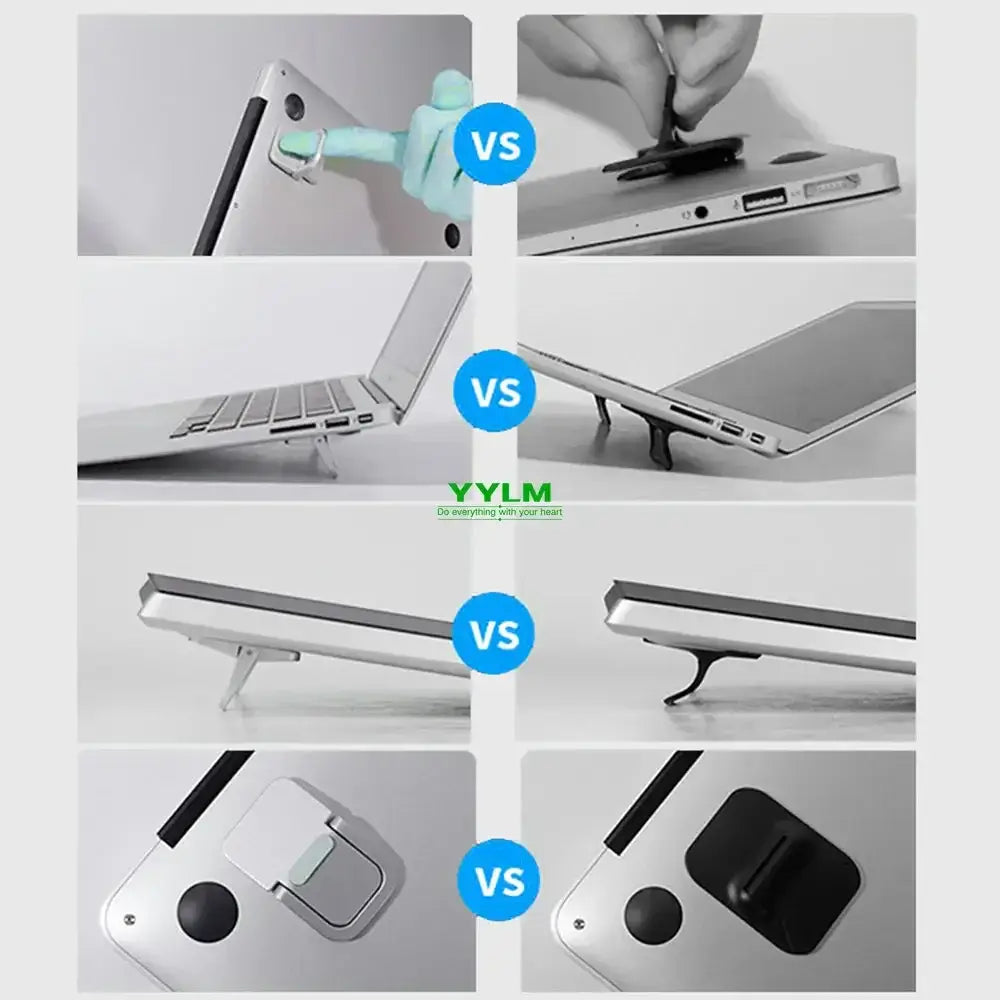 Support pour ordinateur portable, pieds mini amovibles , en aluminium pour MacBook, Huawei, Xiaomi