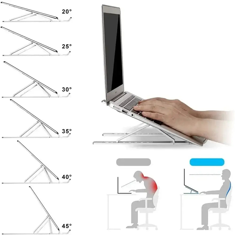 Support d'ordinateur portable ergonomique réglable dissipation de chaleur , compatible tablette