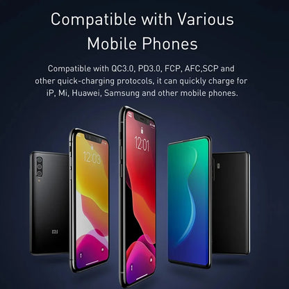 Baseus Powerbank mit 10000 mAh oder 20000 mAh und 22,5 W Schnellladefunktion, kompatibel mit allen Smartphones