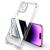 Stoßfeste, transparente Silikon-Handyhülle für iPhone 13, 11, 14 Pro Max, 12 Mini mit Linsenschutz für iPhone 15, 16 Pro, XS Max und X