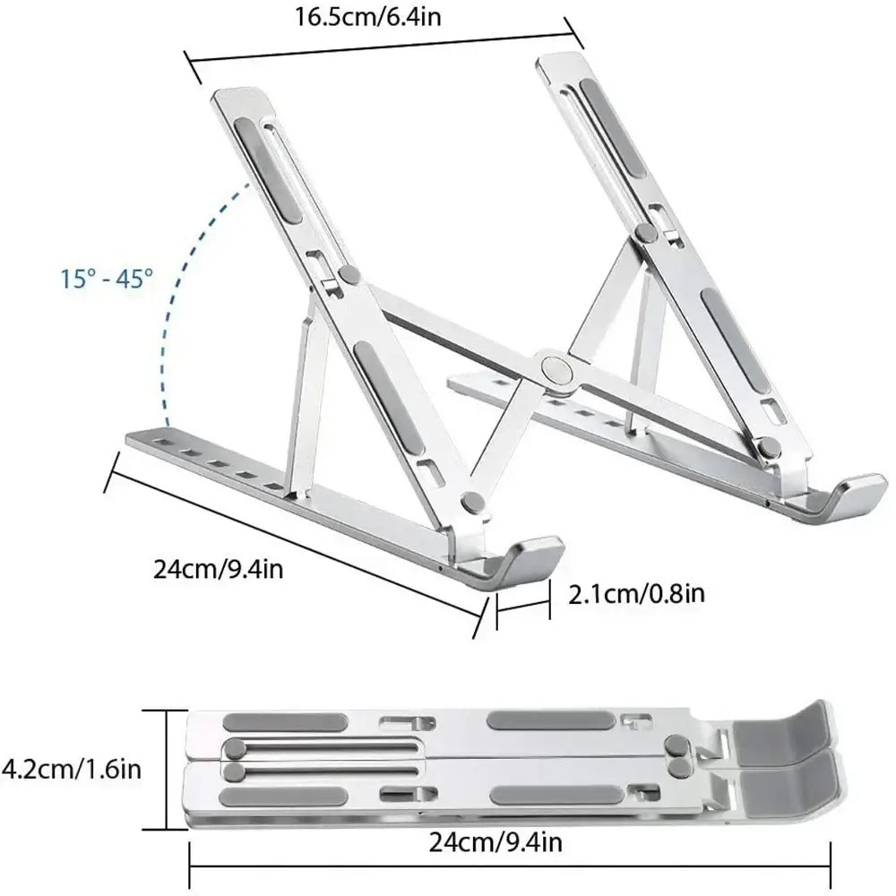 Support d'ordinateur portable ergonomique réglable dissipation de chaleur , compatible tablette