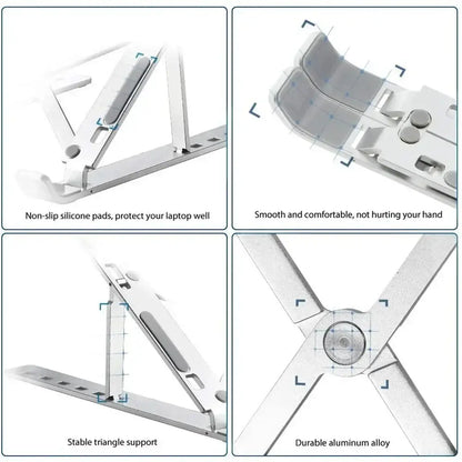 Support d'ordinateur portable ergonomique réglable dissipation de chaleur , compatible tablette