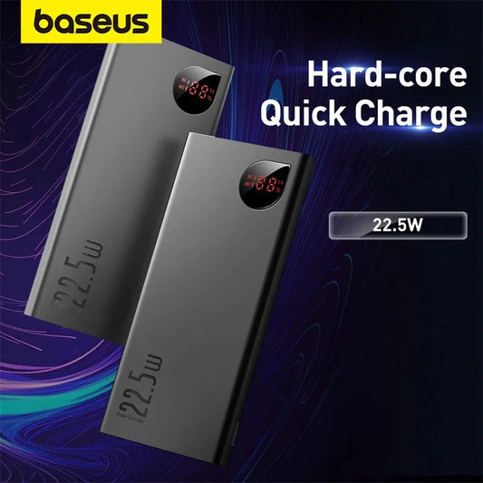 Baseus Powerbank mit 10000 mAh oder 20000 mAh und 22,5 W Schnellladefunktion, kompatibel mit allen Smartphones