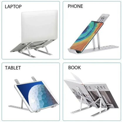 Support d'ordinateur portable ergonomique réglable dissipation de chaleur , compatible tablette